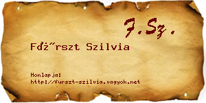 Fürszt Szilvia névjegykártya